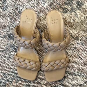 a new day Braided Double-Strap Mule Sandal — Taupe